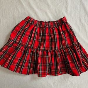 Crewcuts Girls Red Tartan Plaid Skirt - 8 Holiday Party